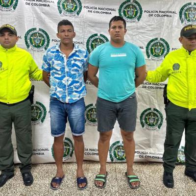 Capturados por la Policía Metropolitana de Barranquilla.